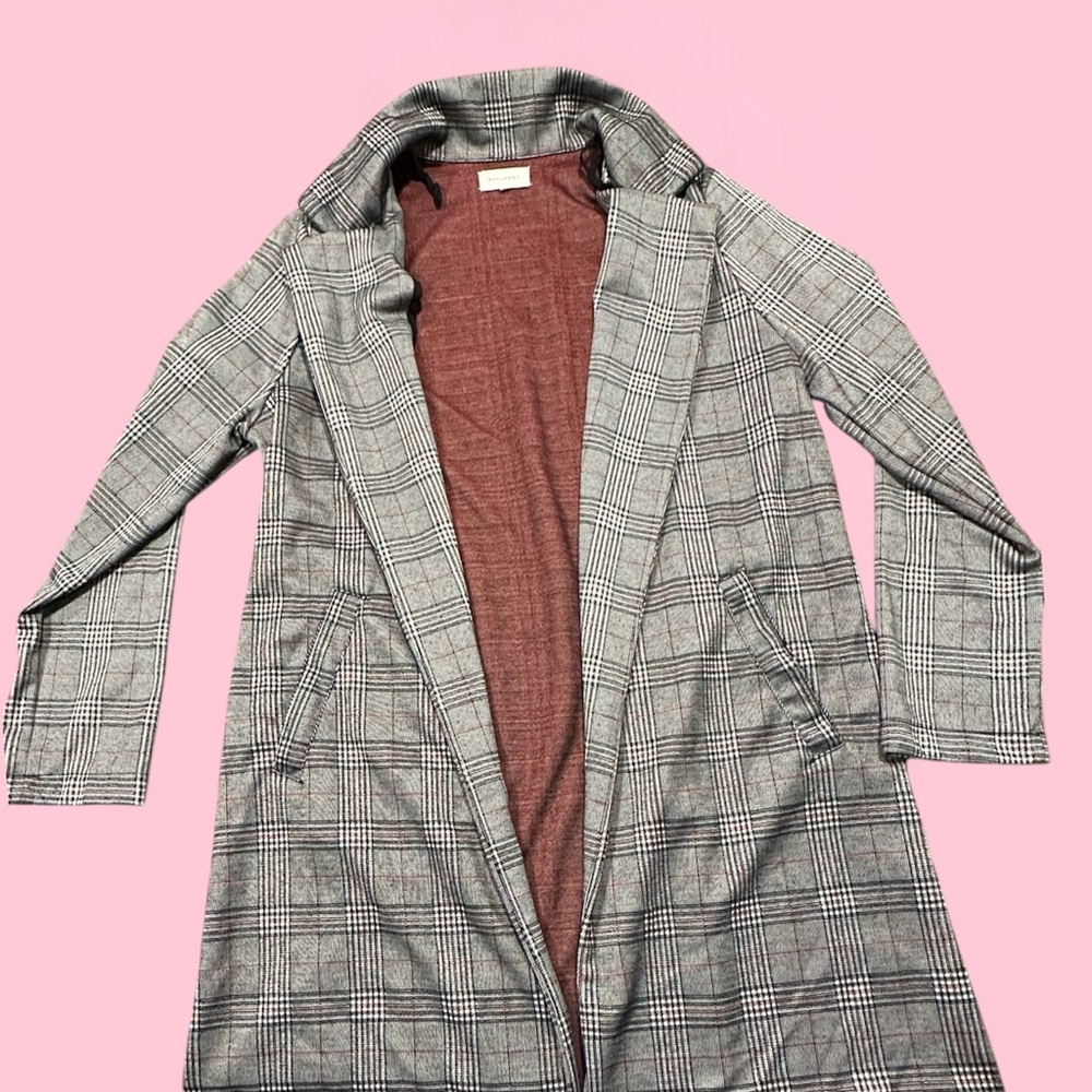 Melloday gray & plaid coat, Great condition !